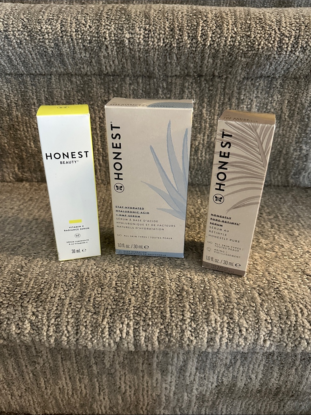 Lot of 3 Honest Beauty Skincare Serum Set - Neutral Tones